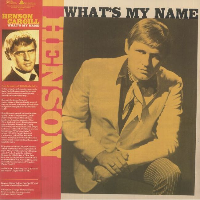 Cargill ,Henson - What's My Name 1967-1970 ( Ltd Color Vinyl )